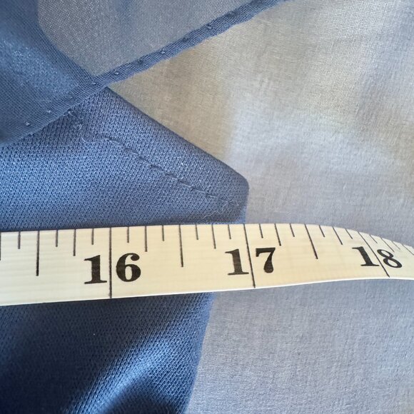 Vintage Navy Blue Chiffon Maxi Dress - Picture 11 of 14